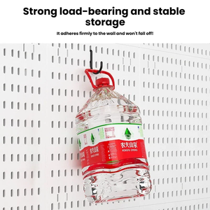 Organisateur <span class=keywords><strong>mural</strong></span> en panneaux perforés, système de <span class=keywords><strong>rangement</strong></span> <span class=keywords><strong>mural</strong></span> modulaire, <span class=keywords><strong>panneau</strong></span> perforé en plastique, étagère de <span class=keywords><strong>rangement</strong></span> suspendue, organisateur <span class=keywords><strong>mural</strong></span> sans perçage - Product Image 3