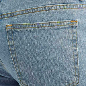 Shorts en jean 100% denim pour homme, style baggy, décontracté, uni, été, délavé - Product Image 2