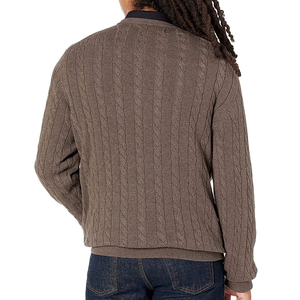 Pull en maille délavée pour homme 100% coton col rond effet déchiré anti-boulochage 320g streetwear fabriqué au Pakistan - Product Image 4