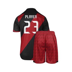 Conjunto de Camiseta de Fútbol para Hombre, Rojo y Negro con Rayas Diagonales, Sublimada, Número Personalizado, Secado Rápido, Poliéster, Uniformes para Adultos, Corte Regular - Product Image 6
