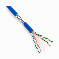 Kabel Ethernet Premium Cat6A Cat6 Cat5e Tembaga Murni 23/24AWG UTP SFTP CMP Plenum Patch Cord 10Gbps Kabel LAN Bersertifikasi CE