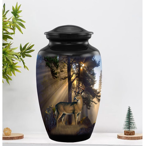 Urna grabada personalizada de calidad estándar para cenizas humanas Urna cremación personalizada disponible a precios mayoristas - Product Image 1