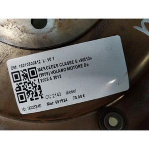 ฟลายวีล เมอร์เซเดส อี-คลาส ซีดาน W212 16510300812 651924 ดีเซล 2143 (09>) - Product Image 3
