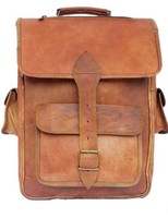 Genuine Leather Laptop Backpack Detachable Straps Organic Cotton Lining-Unisex Waterproof 24L Capacity Stylish for Everyday