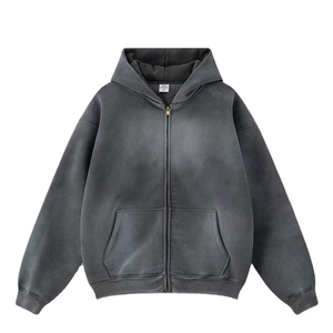 Chándales con Logotipo Personalizado, Bordado de Parches/Bordado Desgastado, Forro de Felpa Lavado a la Piedra, 100% Algodón, Estilo Hip Hop, Corte Acampanado - Product Image 3