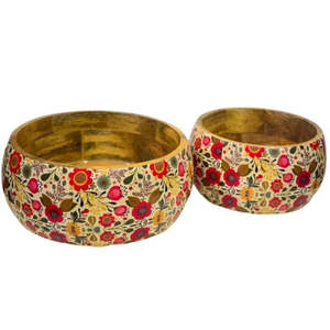 Bol rond en bois pour décoration d'intérieur écologique - Product Image 1