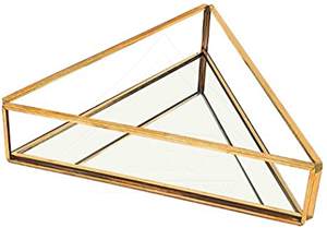 Bandeja de tocador redonda de lujo moderna con espejo, organizador de maquillaje y perfumes de metal dorado, bandeja decorativa con patas de bola para venta al por mayor - Product Image 2