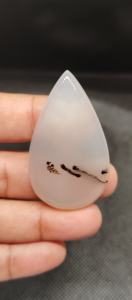 Cabujón de Ágata Blanca Natural de Montana, Piedra Preciosa de Alta Calidad, Compre en Línea, Mayoristas de Piedras Preciosas, Joyería Hecha a Mano en Jaipur - Product Image 4