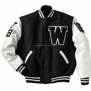 Wholesale Custom <b>Purple</b> <b>Varsity</b> <b>Jackets</b> for Men Stand Collar with Embroidery Baseball Letterman Chenille Patches - Product Image 6