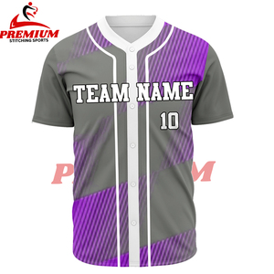 Maillots de baseball et de softball personnalisés, respirants, 100% polyester, évacuation de l'humidité, séchage rapide, impression par transfert thermique, col en V, unisexe - Product Image 5