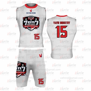 Conjuntos de uniformes de fútbol americano con bandera 7v7 de alta calidad OEM, ropa deportiva y de equipo personalizada, diseño transpirable - Product Image 1