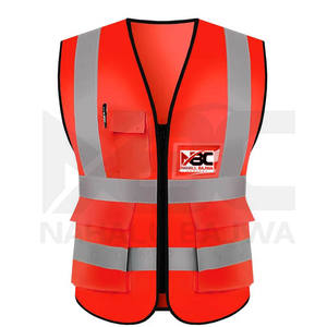 Chaleco DE SEGURIDAD reflectante multibolsillos personalizable ropa de poliéster con soporte de logotipo personalizado - Product Image 4