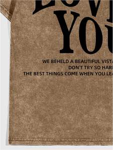 Camisetas de manga corta para hombre, camisetas de cuello redondo con letras gráficas, camisetas de cuello redondo, camisetas de gran tamaño de algodón personalizadas Unisex - Product Image 3