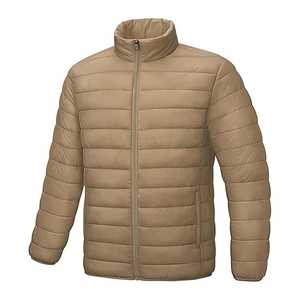 Venta al por mayor chaqueta acolchada logotipo personalizado hombres impermeable aislado invierno prendas de vestir exteriores ligero moda Streetwear 2025 - Product Image 1