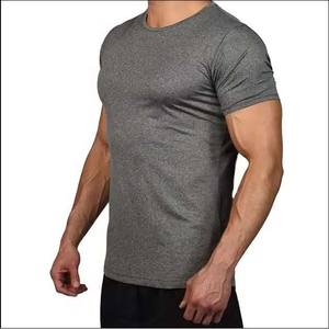 Hommes Gym Fitness à manches courtes col rond t-shirt coton respirant High Street Style été porter hommes chemises de qualité supérieure - Product Image 5