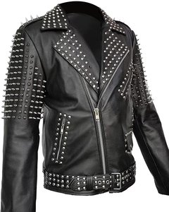 Prêt à expédier depuis le Pakistan veste de motard faite à la main en cuir véritable style moto OEM vente en gros veste de motard une pièce quantité minimale de commande - Product Image 4