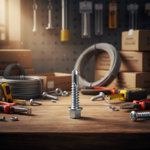 Vis autoforeuses à tête hexagonale PDC en acier au carbone, finition zinguée/galvanisée, métrique/pouce, classe 8, fixations de toiture, OEM personnalisé - Product Image 1