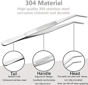แหนบสแตนเลสหลายประเภทอุปกรณ์ในครัวชุบเงินสำหรับเชฟอาหารบาร์บีคิว - Product Image 4