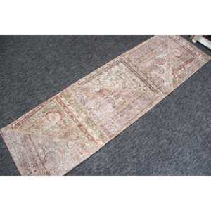 Petit tapis turc patchwork 2,2x7,3 pi (67x224 cm), tapis patchwork vintage marron - Product Image 2