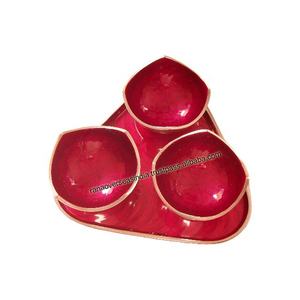 Top Qualité Vente Chaude De Luxe Centres De Table De Table Décoratif En Aluminium En Métal fruits Et Noix Bol De Service En Couleur Émail - Product Image 3