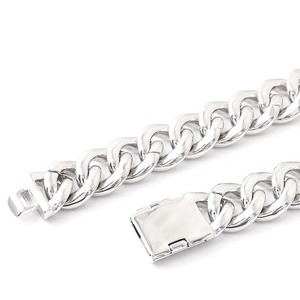 Cadena Cubana de Oro de 14k Personalizada de Joyería Fina, Cadena Cubana de Plata de Ley 925 Ancha de 10 mm, Cadena de Moissanita - Product Image 4