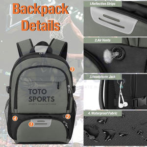 Mochila de Baloncesto Ligera, Ergonómica, con Curva Fisiológica para Mayor Comodidad, Personalizable, Transpirable, con Logotipo Impreso, para Interiores y Exteriores - Product Image 2