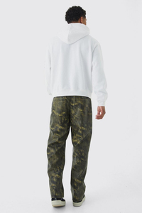 OEM Personnalisé Épais Coton Polaire Doublé Surdimensionné 100% Coton Sérigraphié Logo Sports d'Hiver Casual Hoodies Hommes & Sweatshirt - Product Image 2