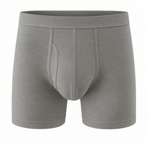 Custom Logo <b>Men'S</b> Cotton <b>Boxers</b> Quick Dry Plus Size <b>Men'S</b> Clothing 95%Cotton 5%Elastane Custom Underwear For <b>Men</b> Manufacturer - Product Image 2