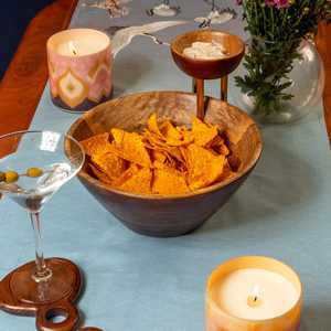 Ensemble de bols de service en bois naturel fabriqués à la main de haute qualité bols en noyer à salade sculptés hautement personnalisés pour la maison pour Carton indien - Product Image 4