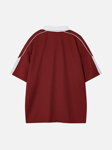 เสื้อโปโลแขนสั้นของผู้ชายเสื้อคอปกสไตล์เรียบง่าย - Product Image 6