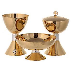 Ensemble de calice et de ciborium plaqué or au design moderne et élégant imprimé personnalisé fournitures de produits d'église à la maison cadeau - Product Image 4