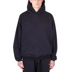 Custom Heavyweight Winter Hoodie | Oversized Cotton Blend Pullover | Eco-Friendly 340g Windproof Plus Size Men's Streetwear - Product Image 2