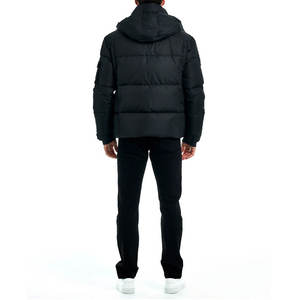 Veste à bulles mince personnalisée pour hommes pour les sports d'hiver grande taille tissu de toile avec fermeture à glissière conception au crochet brillant - Product Image 6