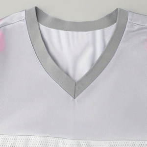 Haute qualité col en V surdimensionné rétro personnalisé maillots de Football hommes maille respirant recadrée taille américaine maillot de Football - Product Image 3