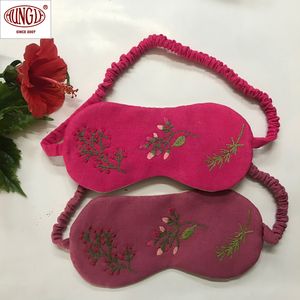 Cotton Embroidered Green Sleeping <b>Eye</b> <b>Mask</b> for Hair Accessories - Product Image 4