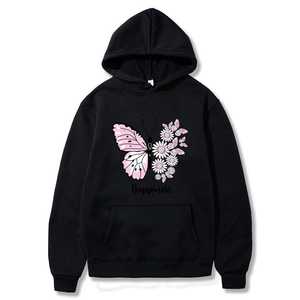 100% polaire sweats à capuche imprimé papillon pull à capuche sweat à manches longues sweats à capuche oem personnalisé - Product Image 6