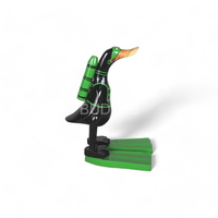 Modèle de canard en bois peint à la main personnalisable en gros Figurine d'animal en racine de bambou pour la décoration de la maison ou du jardin
