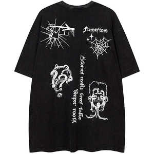 เสื้อยืดผ้าฝ้ายสำหรับผู้ชายเสื้อยืดคอกลมทรงหลวมเปิดไหล่280gsm หนาทรงหลวมสำหรับผู้ชาย - Product Image 5