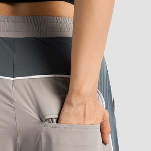 Aerostride <b>Light</b> Grey <b>Trousers</b> Breathable Mid Waist Wide Leg Pants with Side Stripe Decoration - Product Image 6