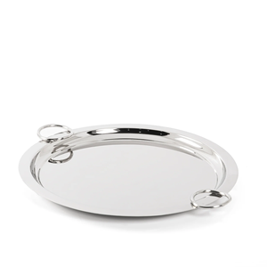 Plateau de service de finition nickelé pour plateau de service en métal en aluminium décoratif fait à la main plateau de service en métal de qualité supérieure - Product Image 1