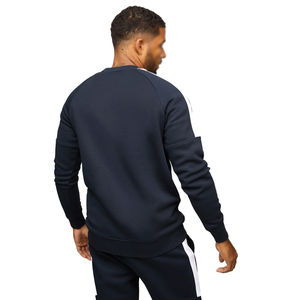 Ensemble de survêtements en molleton de coton à manches longues pour hommes, vêtements de fitness et de jogging, vente en gros de survêtements d'hiver à motif solide - Product Image 2