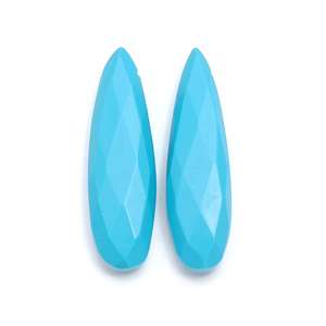 El más vendido, cuentas de briolette en forma de lágrima turquesa, 5 pares de piedras azules combinadas para hacer pendientes, cuentas de joyería al por mayor - Product Image 3