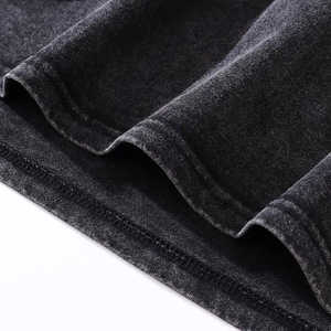 Camiseta informal para hombre 100% algodón orgánico lavado con ácido efecto Ringer cuello Oversize lavado con ácido camiseta para hombre - Product Image 2