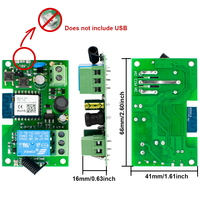 Interruptor de Control Remoto Inteligente Universal de 85-250V Compatible con Tuya - Módulo de Relé RF de 1 Canal y 10A Compatible con Alexa y Google Home