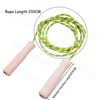 Corde à sauter chinoise simple avec poignée en bois pour enfants