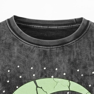 Camiseta Personalizada de Alta Calidad con Diamantes Brillantes, Logotipo con Pedrería, Estampado Gráfico, Manga Corta, 100% Algodón para Hombre - Product Image 3