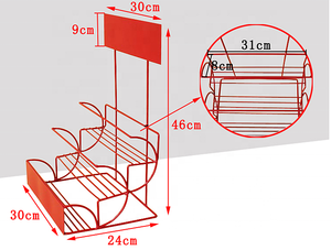 Personnalisé pour support métallique modulaire Crochets Plateaux pour Chips Biscuits Affichage Montage facile Prêt à manger Snack Présentation Stand - Product Image 3