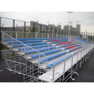8 Rows Aluminum Temporary Tribune Demountable Scaffolding Grandstand Stadium Seating Outdoor Bleachers For Event Sports Football