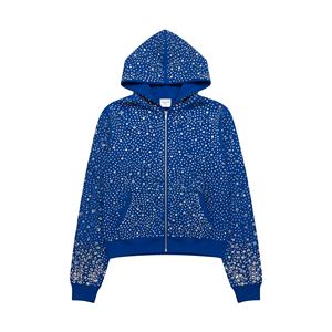 Sudadera con Capucha de Hip Hop para Hombre, Diseño de Logotipo Personalizado, Lavado Ácido con Pedrería, Transpirable, con Bolsillo, 100% Algodón, Corte Holgado - Product Image 6