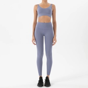 Survêtement pour femme à manches longues Gym Fitness Clothes Workout Top High Waist Yoga Pants Leggings Two-Piece Set For Women - Product Image 1